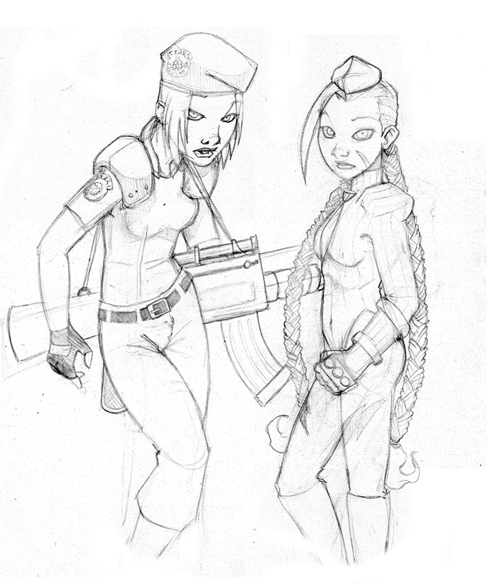 Jill Valentine and Cammy by Guttermouth