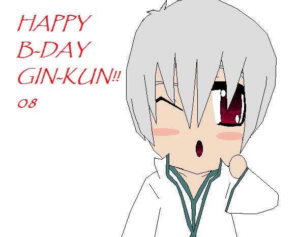 Happy B-day gin-kun by gaara25