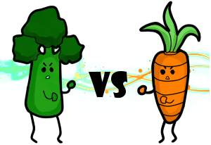 Request: Broccoli VS Carrot by gabbsloverly