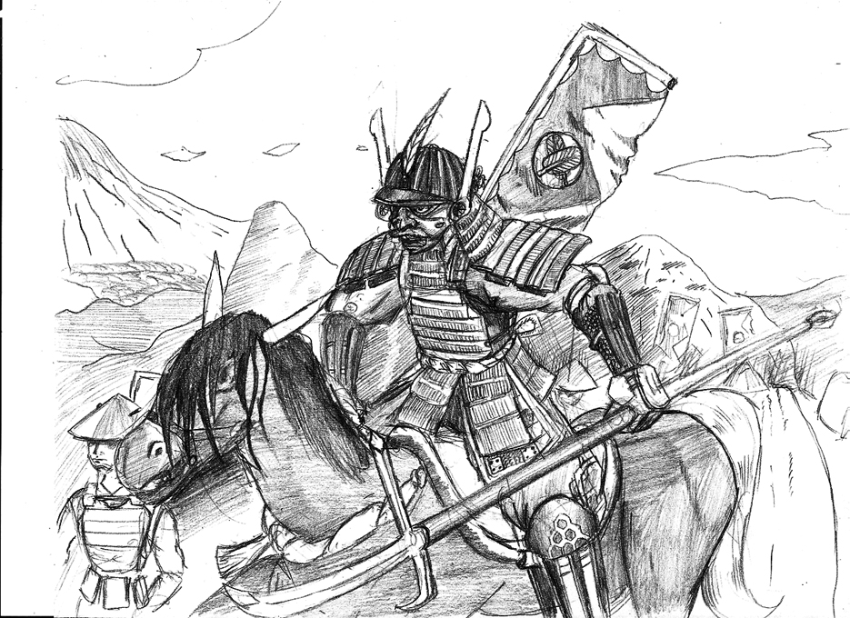 Samurai on horseback by gamefox120