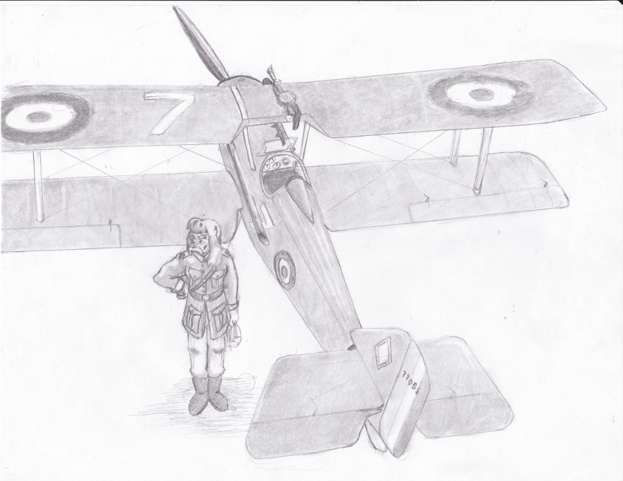 Giles Rothschild w/ his S.E.5 by gamefox120