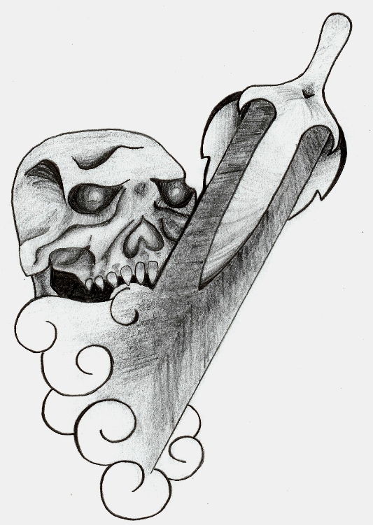 sword in the skull by gaurdian_devil