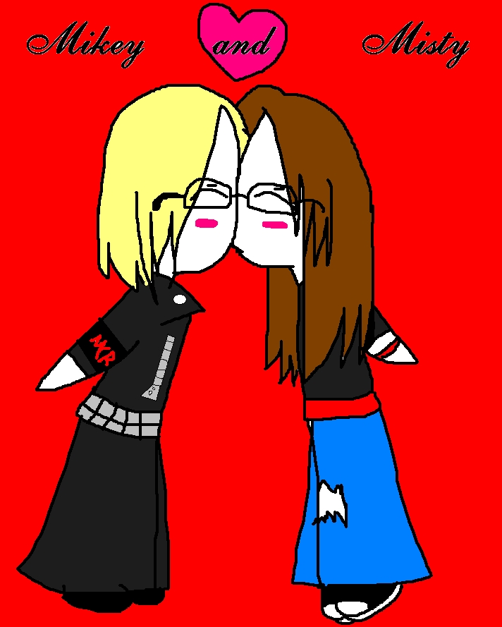 Chibi Mikey and Misty--for MCRchick25 by gerard_frankie_lvr