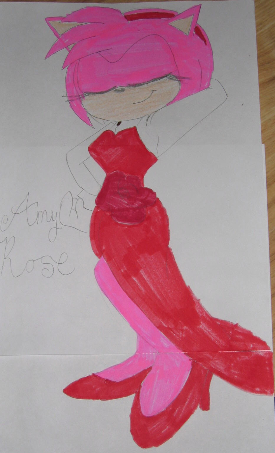 Amy Rose in a Red Dress by germanname
