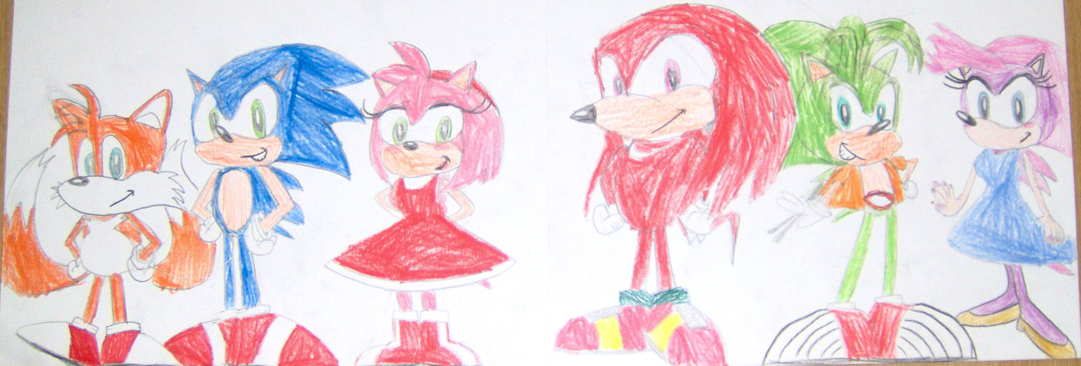 Tails, Sonic, Amy, Knuckles, Manic, &amp; Sonia by germanname