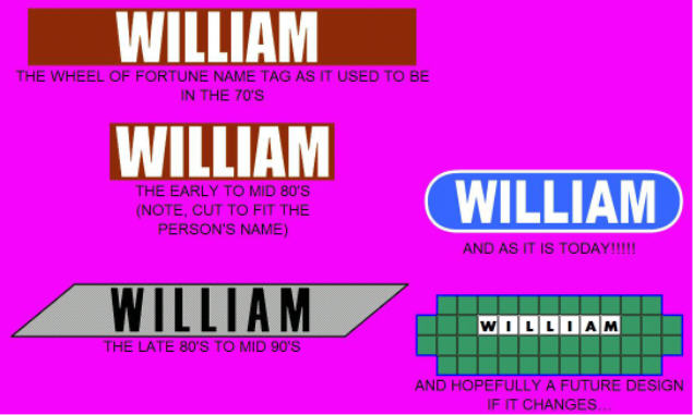 Wheel of Fortune Name Tags by germanname