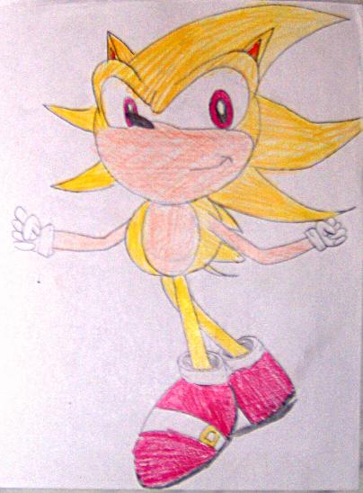 My First Drawing of Super Sonic by germanname