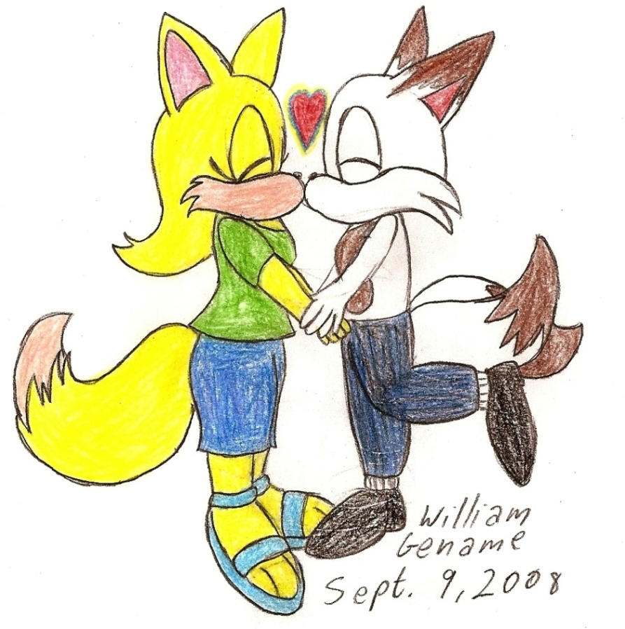 Maddie Star and William Kissing by germanname