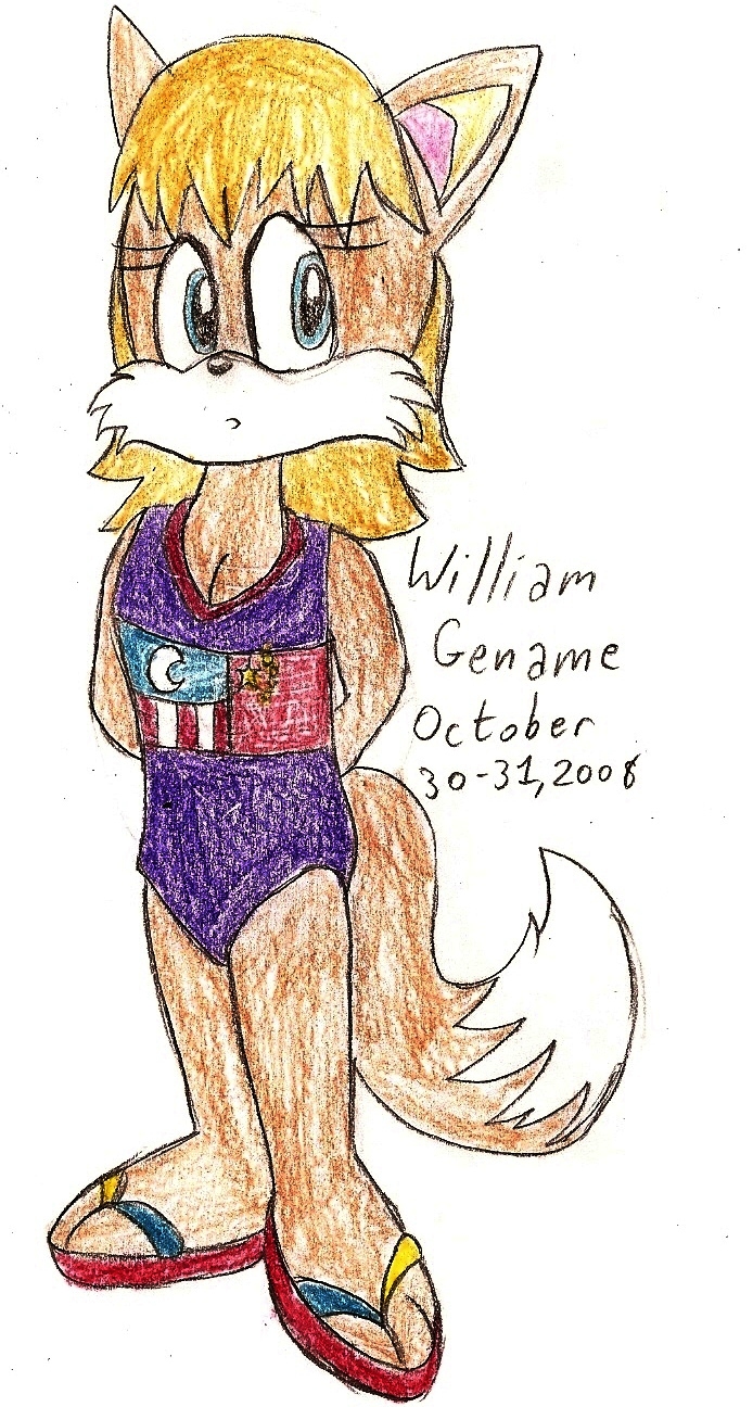 Moon the Fox in a Swimsuit by germanname