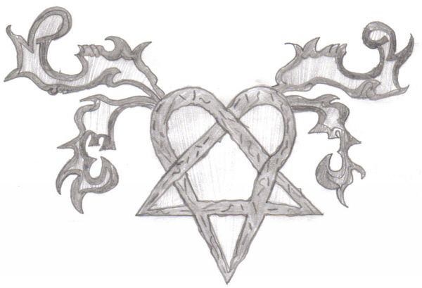 Heartagram(ville valo`s tatoo) by ghoulscout1313
