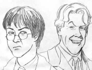 Harry & Lockhart caricature by gilderoyrocks