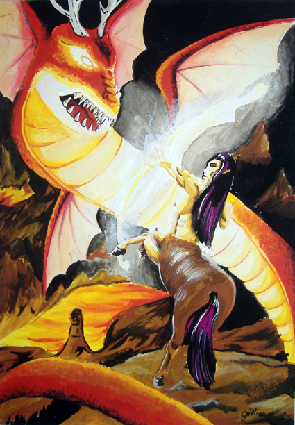 centaur and dragon by gillian