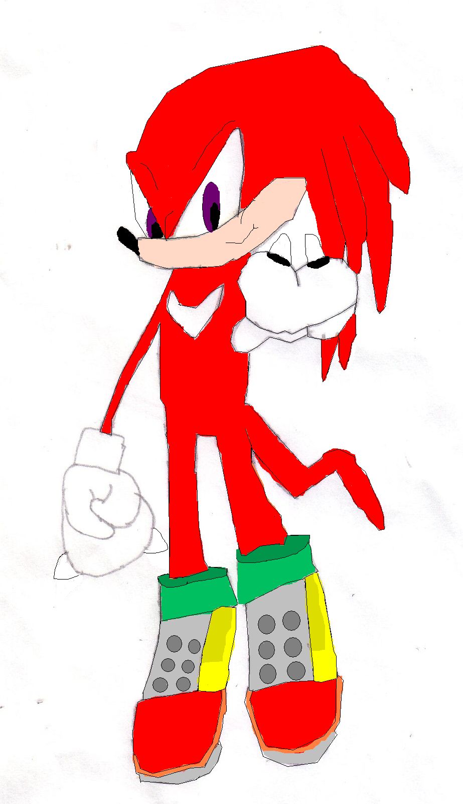 Knuckles The Echidna in a Cool Pose by ginathehedgehog