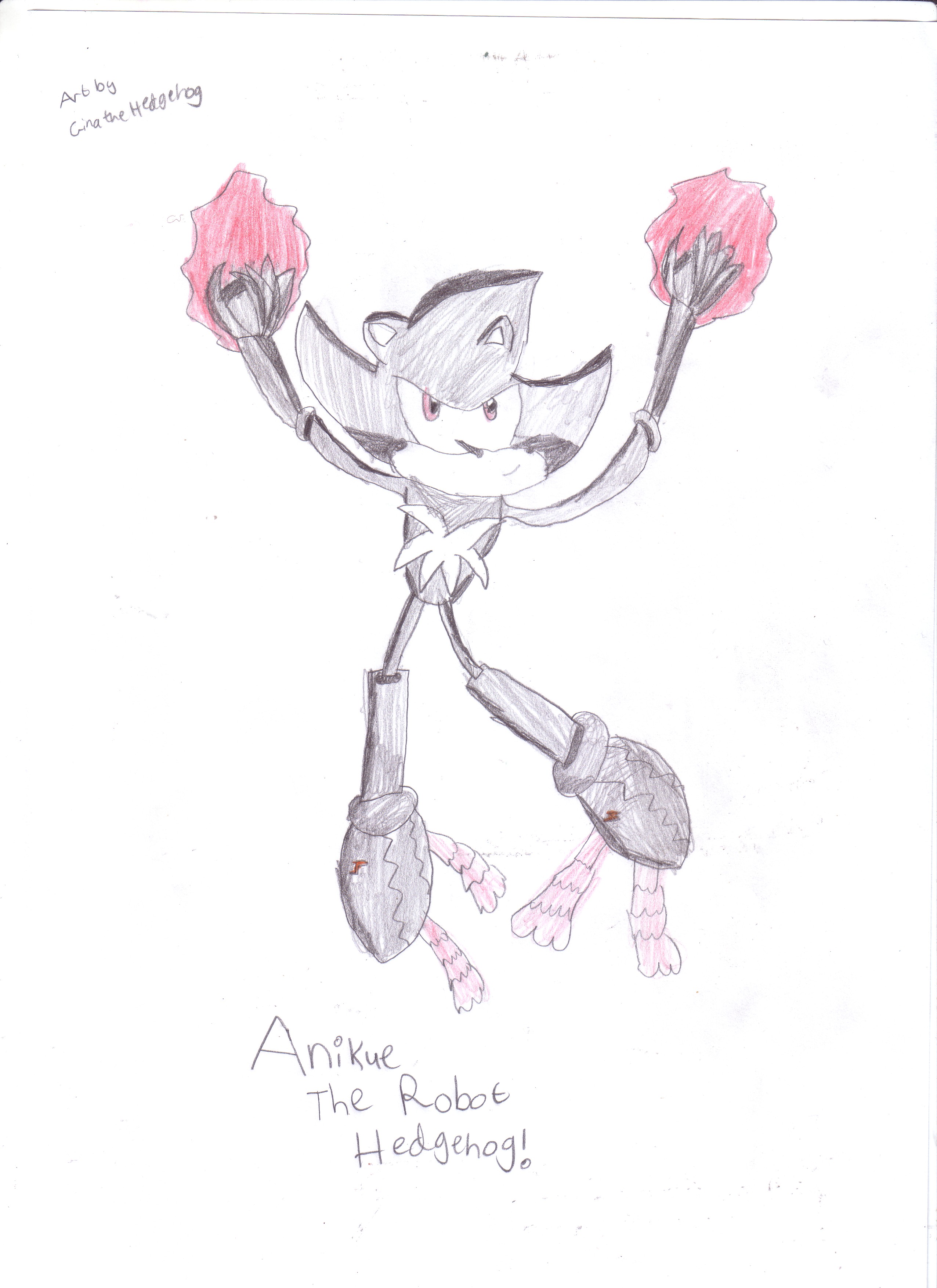 Anikue The Robot Hedgehog (Request For Anikue123) by ginathehedgehog