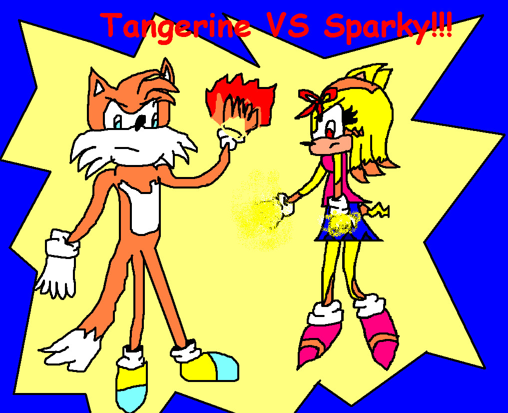 Tangerine VS Sparky Contest Entry For Shadowvillan's Contest by ginathehedgehog