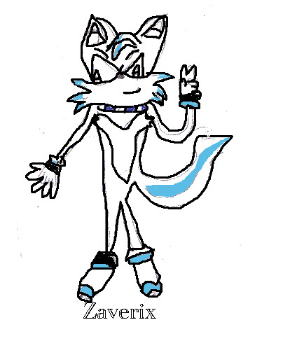 Zaverix The Artic Fox *Art Trade With SonicWind by ginathehedgehog