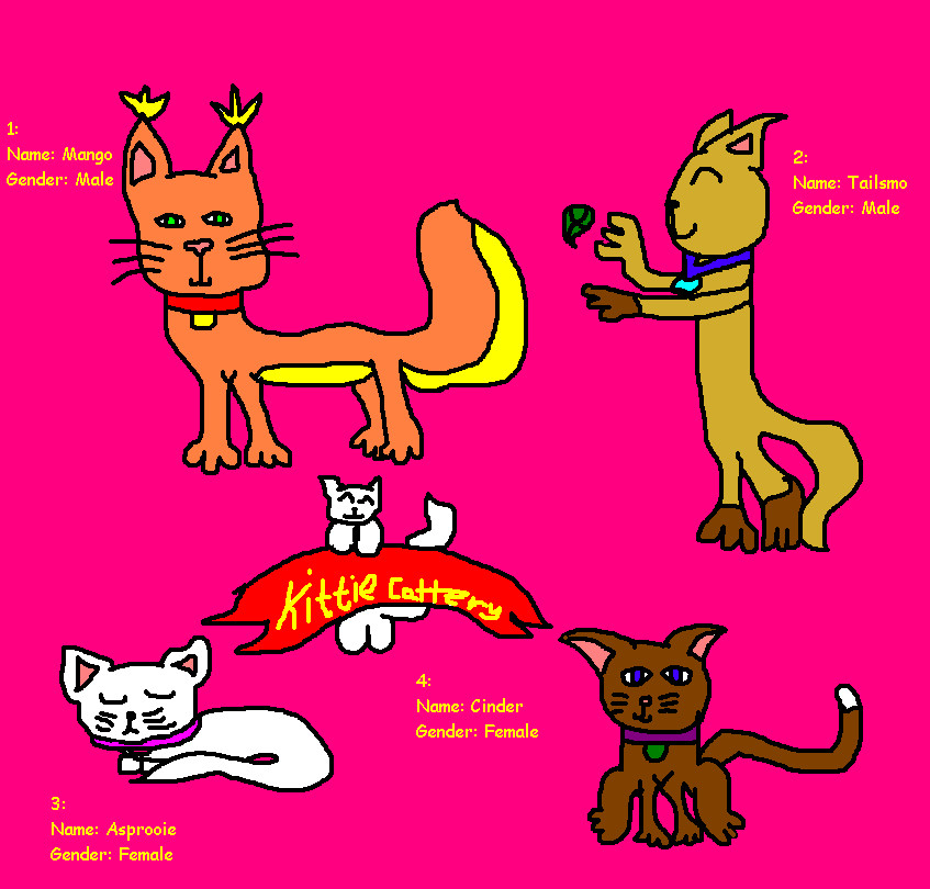 Kittie Cattery Litter 1 by ginathehedgehog