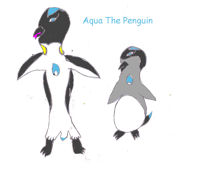 Aqua The Penguin *Request From AquaBerry15* by ginathehedgehog