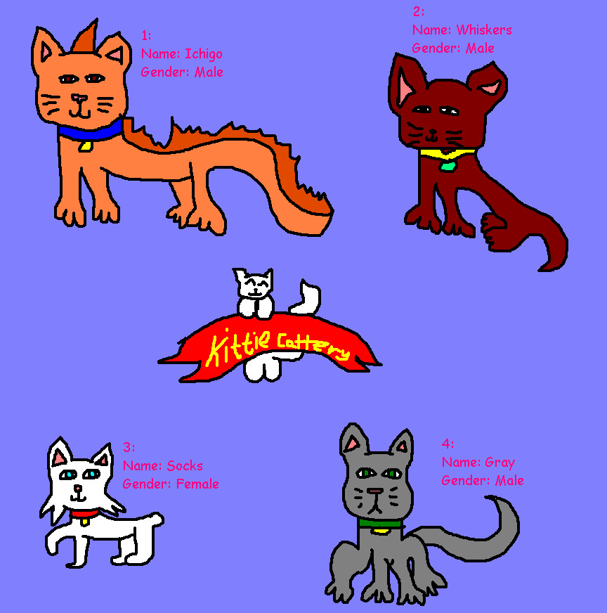 Kittie Cattery Litter 2 by ginathehedgehog