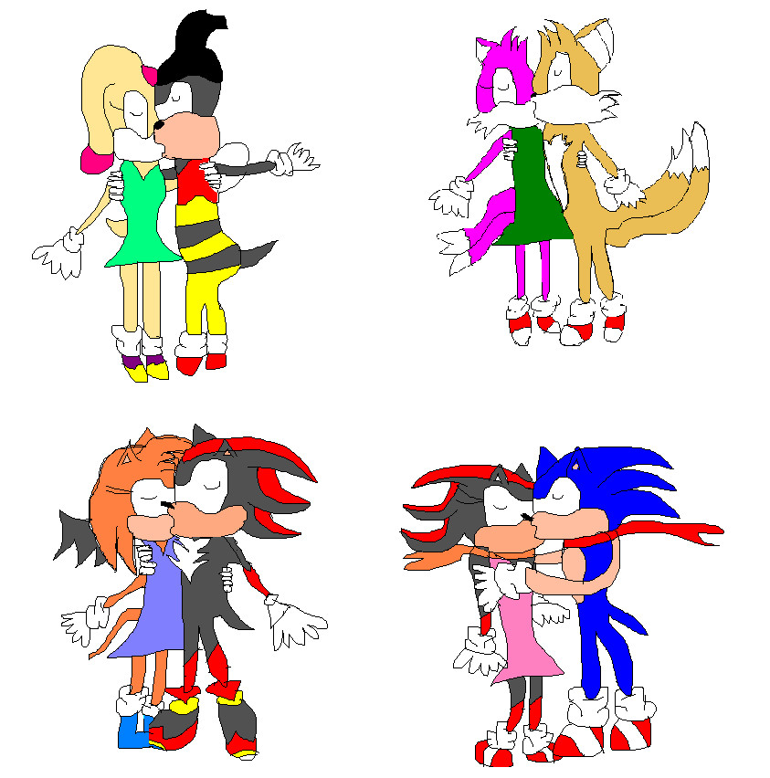 Sonic Couples Kissing by ginathehedgehog