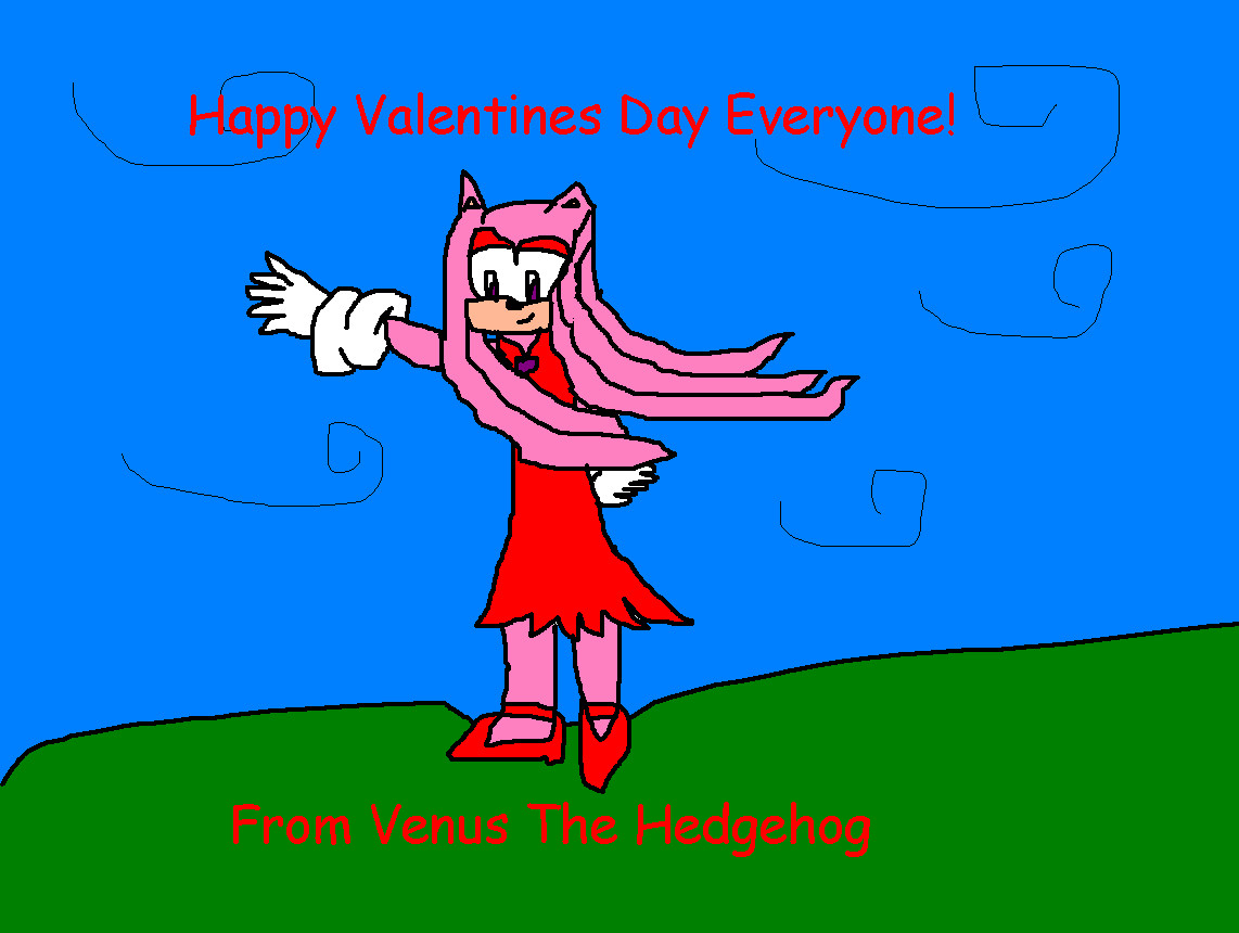 Happy Valentines Day From My New OC, Venus The Hedgehog! by ginathehedgehog