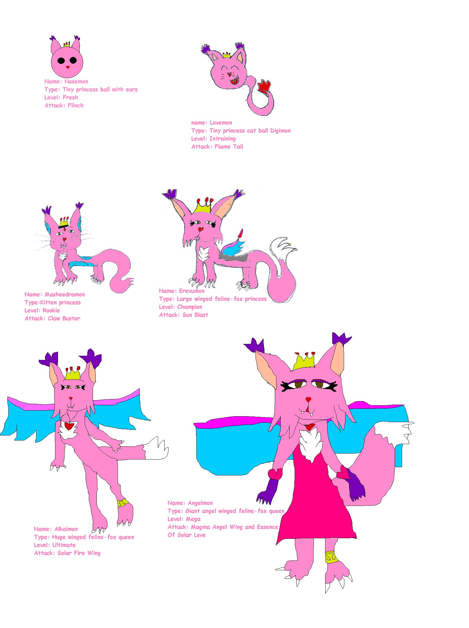 My Digimon In All Her Forms by ginathehedgehog