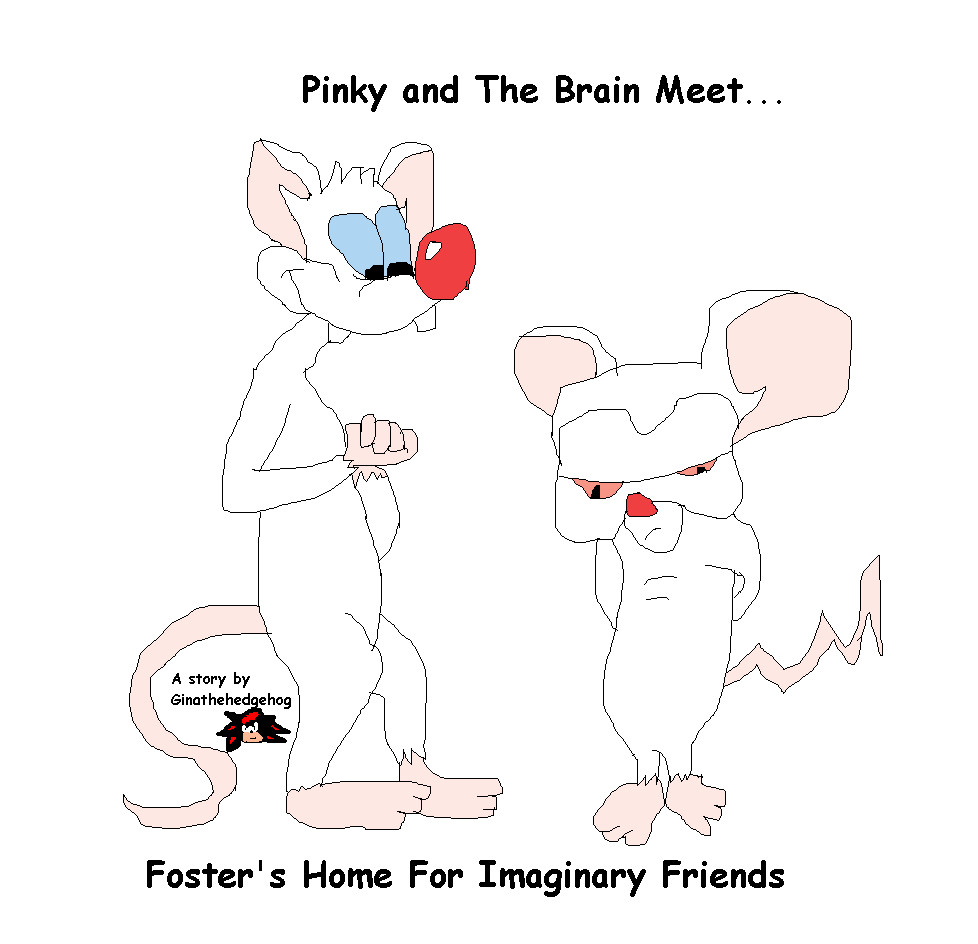 Pinky And The Brain Meet Foster's Front Cover by ginathehedgehog
