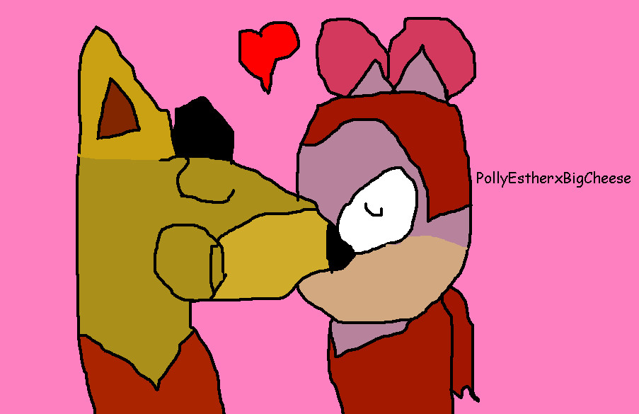 Big Cheese And Polly Kissing Again *Request From Falconlobo* by ginathehedgehog