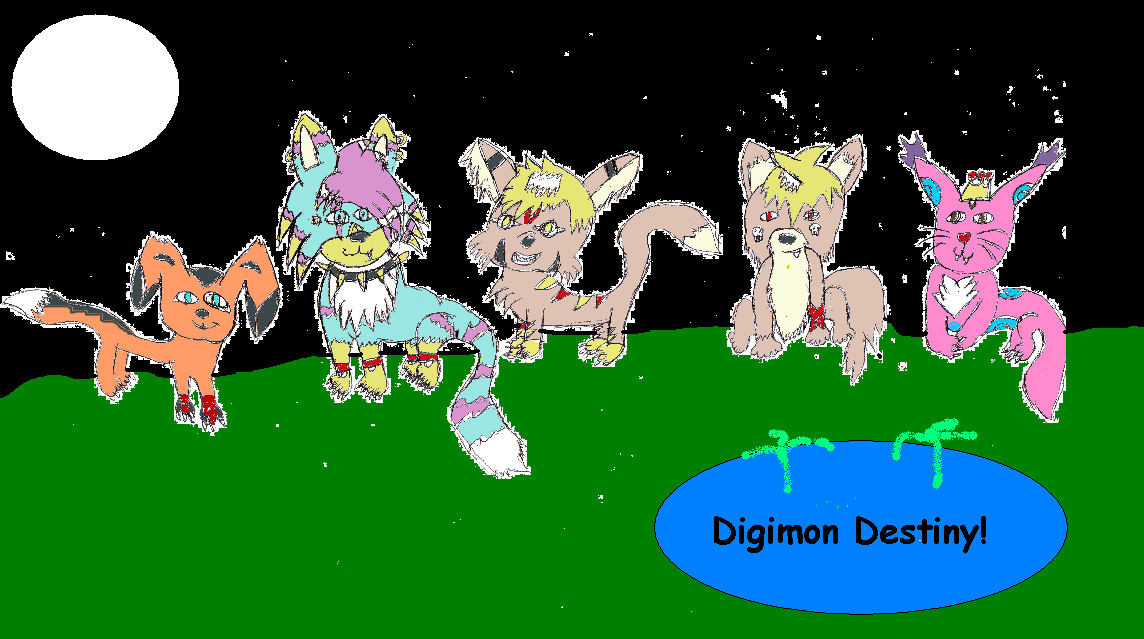 Digimon Destiny! *Gift For AquaBerry15, PunkWolfGirl, Sharp-Fang and Sparx* by ginathehedgehog