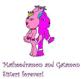 Masheedramon And Gatamon *Gift For SaskueGurl* by ginathehedgehog