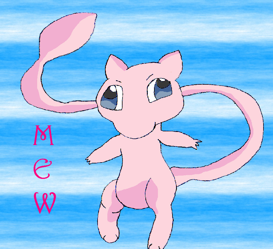 Mew *Art Trade With LittleCloud* by ginathehedgehog