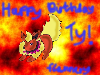 Flannery The Flareon *Birthday Request From AquaBerry15's Friend Ty* by ginathehedgehog