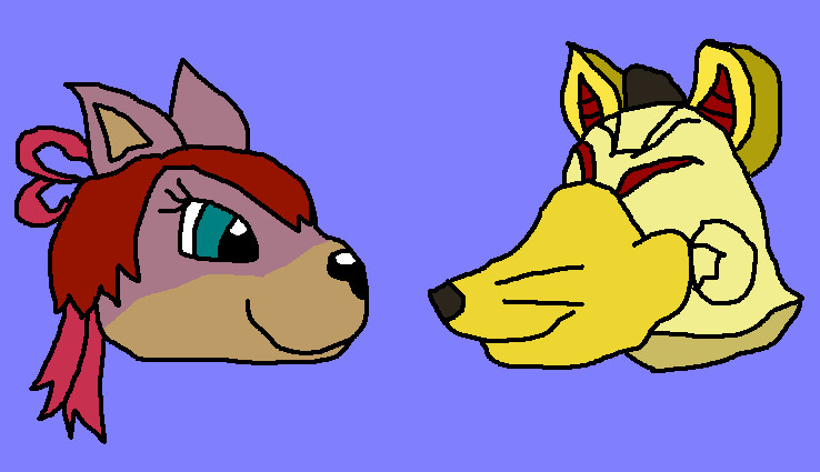 Big Cheese And Polly Esther Heads *Gift For Falconlobo* by ginathehedgehog