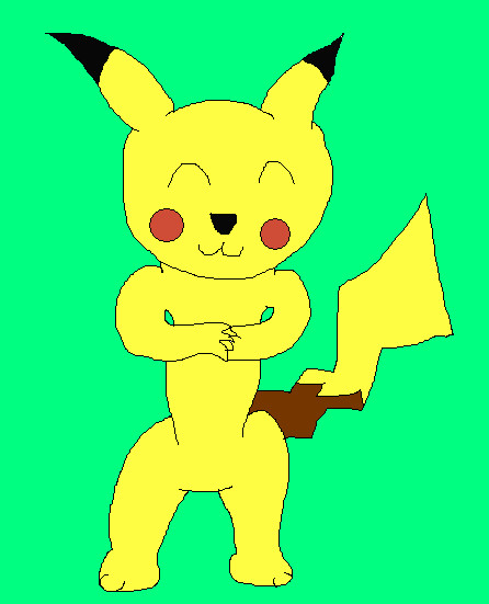 Chibi Pikachu *Enrty For Dimondcookie9's Contest* by ginathehedgehog
