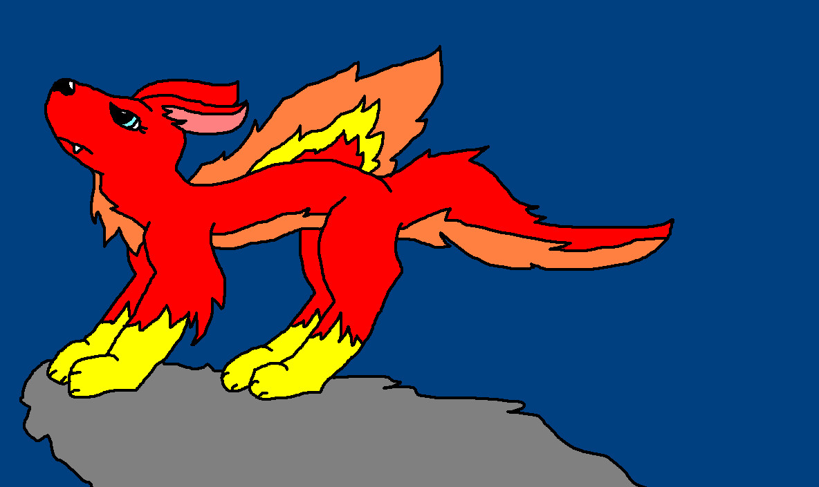 Cynder The Firewolf From Eeveelova4 by ginathehedgehog