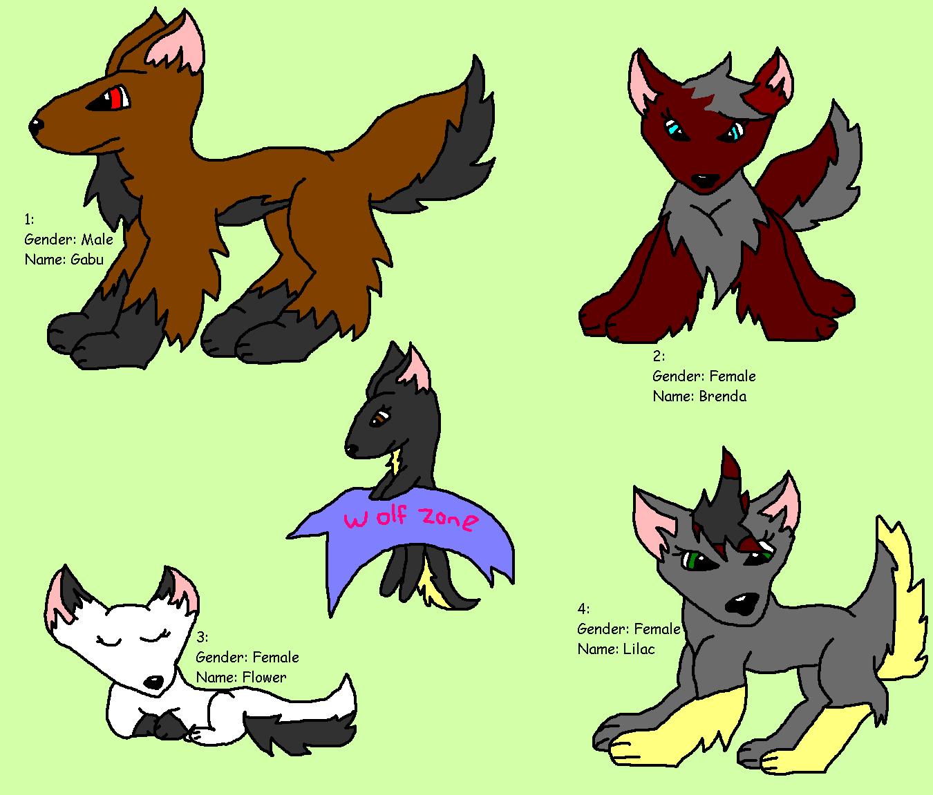 Wolf Zone 1 ALL ADOPTED! by ginathehedgehog