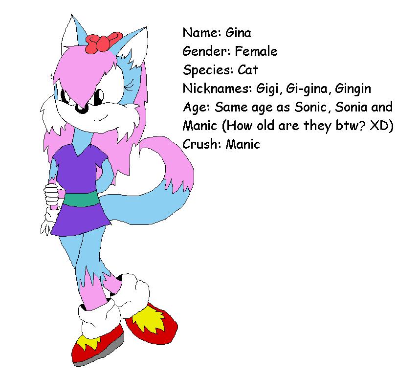 Gina The Cat (Me In Sonic Underground) by ginathehedgehog