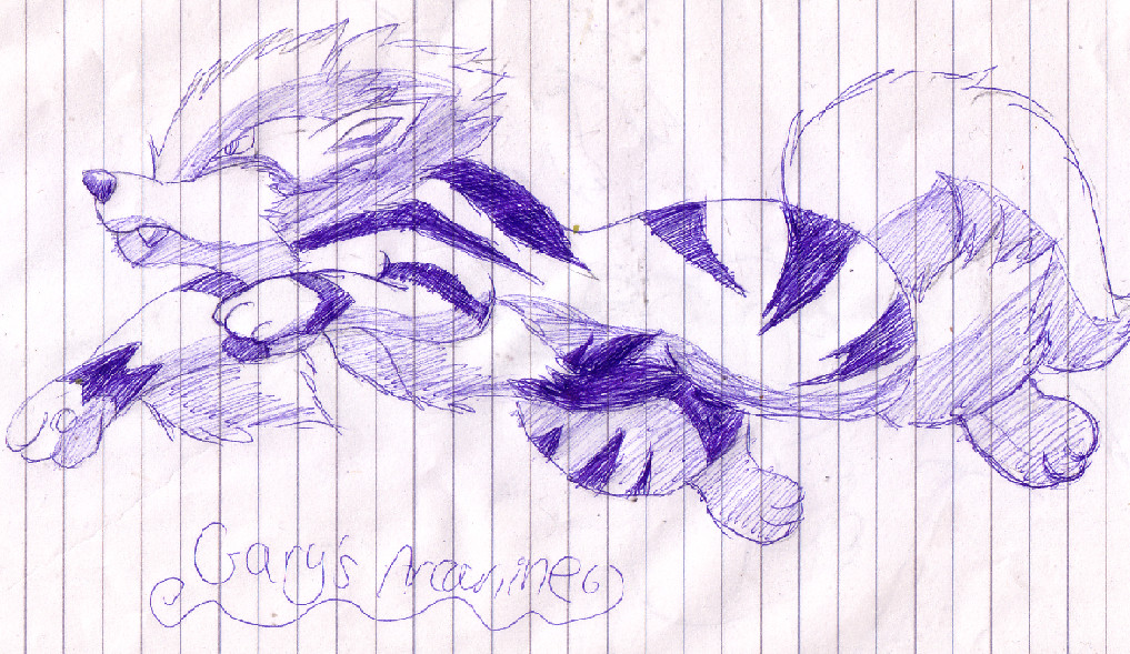 Arcanine Sketch by ginathehedgehog