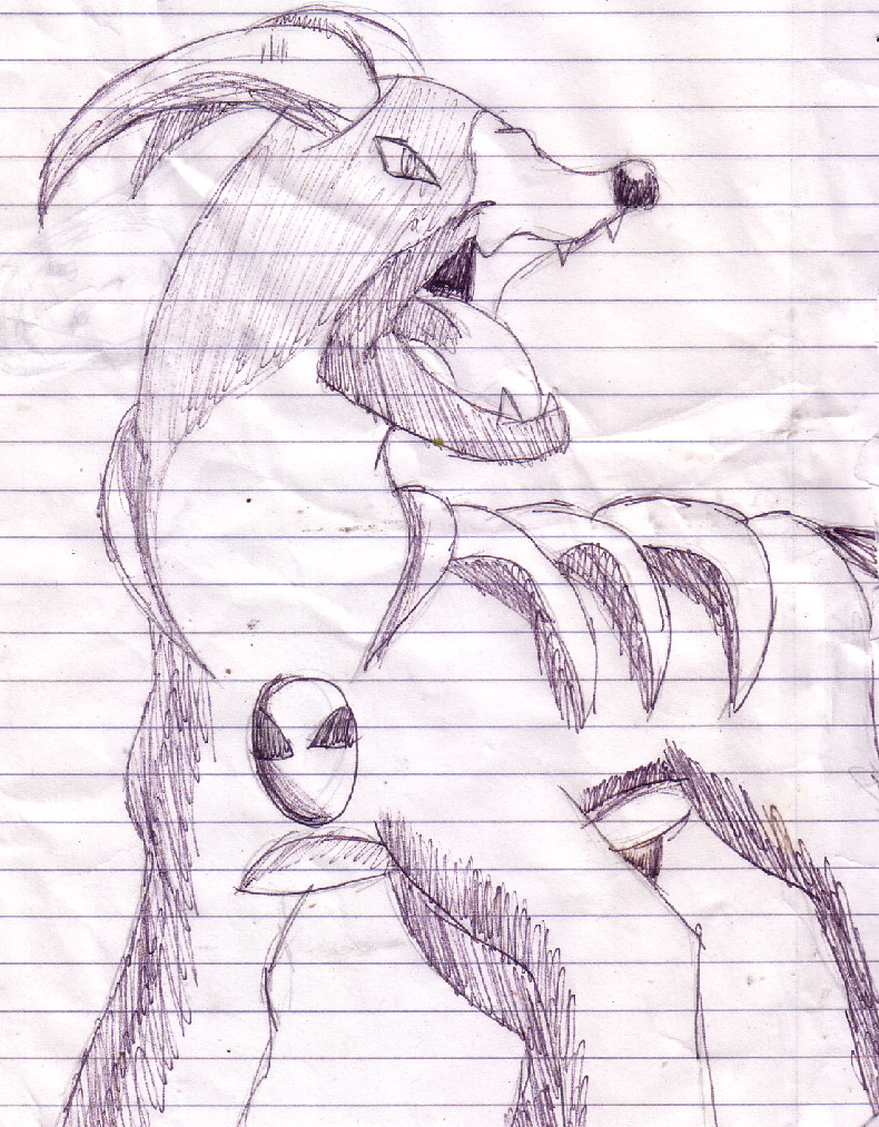 Houndoom Sketch by ginathehedgehog