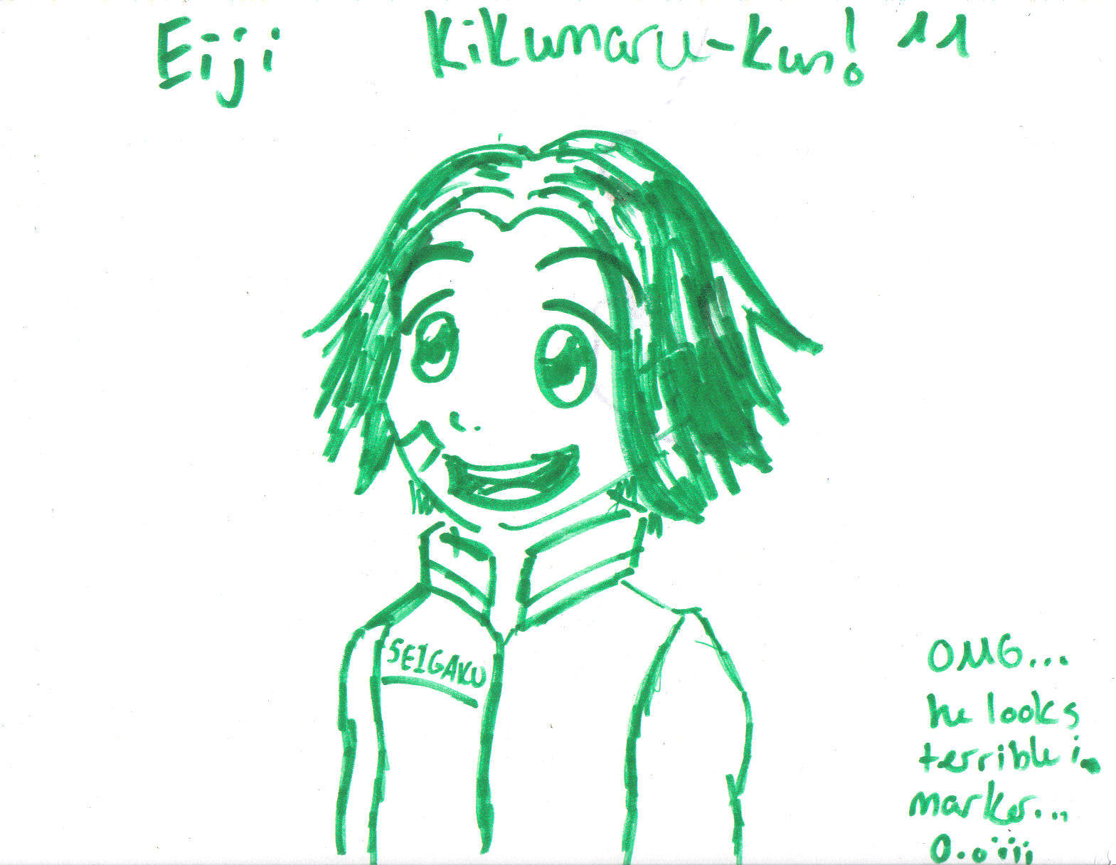 Kikumaru in crayola marker by gohan209
