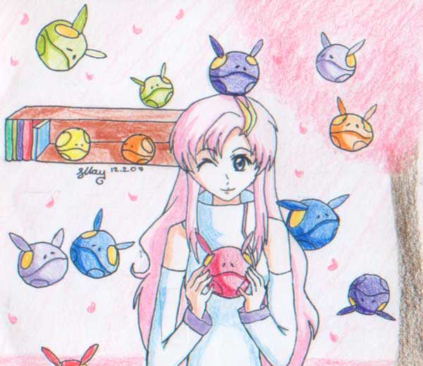 Lacus and her Haros!!! :3 by gondoey