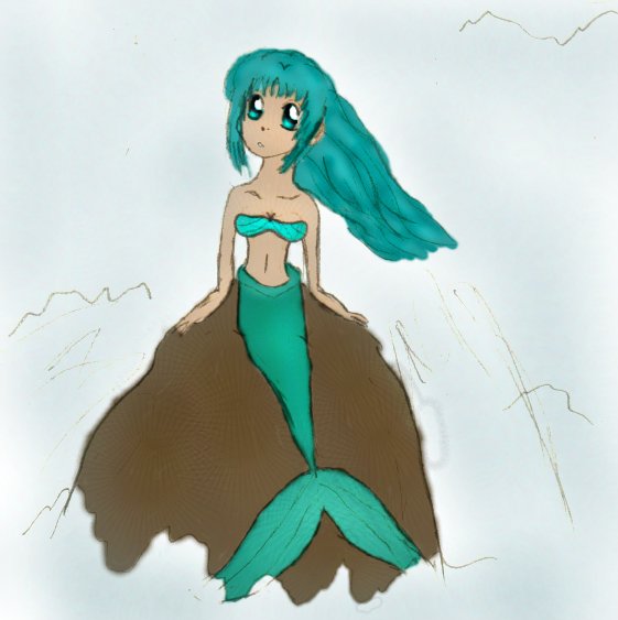 Mermaid on a rock by gothicmermaid05