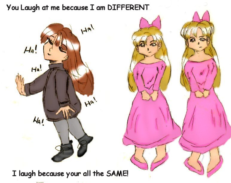 You laugh because I am different,I laugh because y by gothicmermaid05