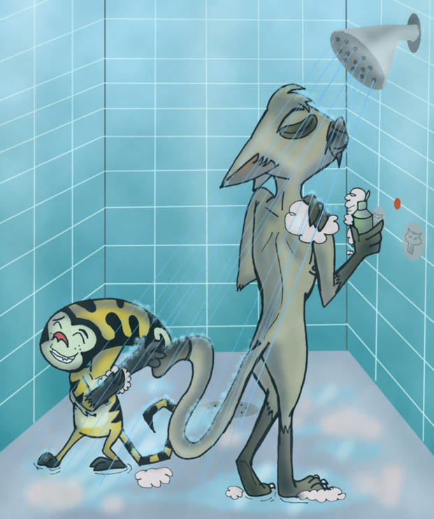In the Shower by grand-high-idol