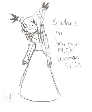 Sutaru in broken neck women style by Halloween
