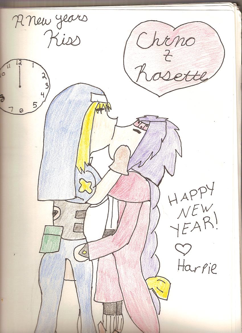 Chrno and Rosette- Happy New Year by HarpieLady2060