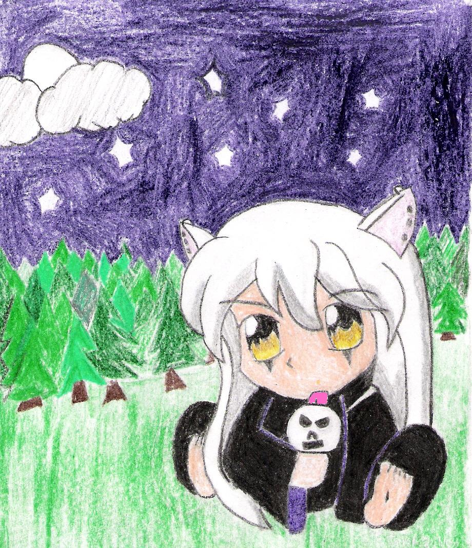InuYasha Goth Chibi color by Haru_the_Cow