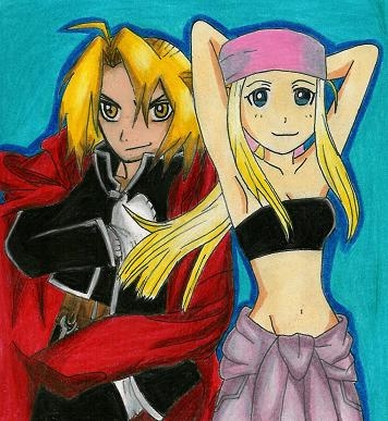 Ed and Winry*Art Trade* by Haunted-Flower