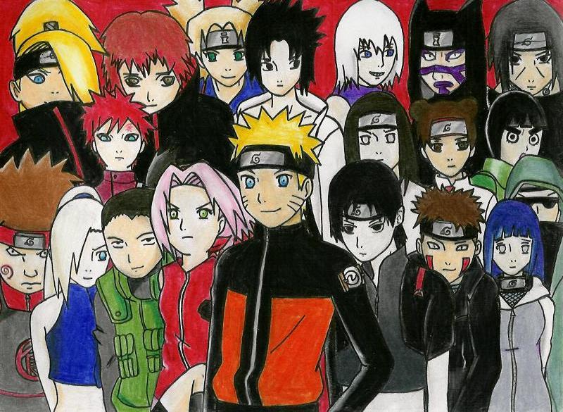 Naruto Shippuuden Characters Collage by Haunted-Flower