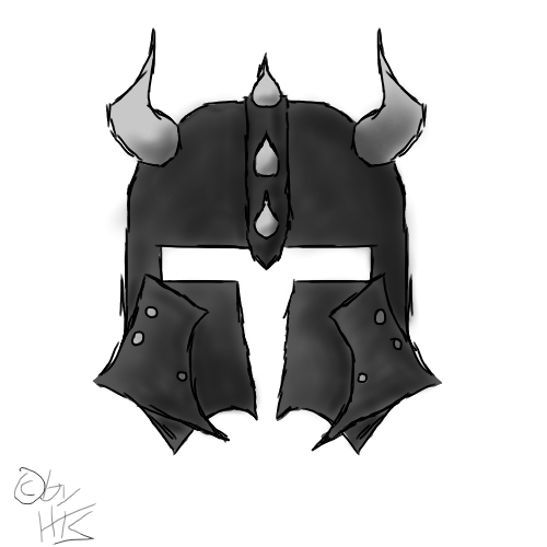 Helmet with horns by HawkTheShadowhunter